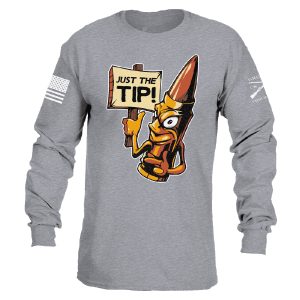Just The Tip Long Sleeve - Dark Heather Gray
