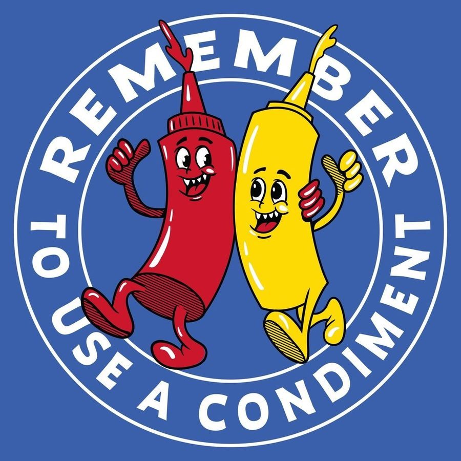Use A Condiment T-Shirt - Royal - Image 5