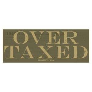 Overtaxed Sticker