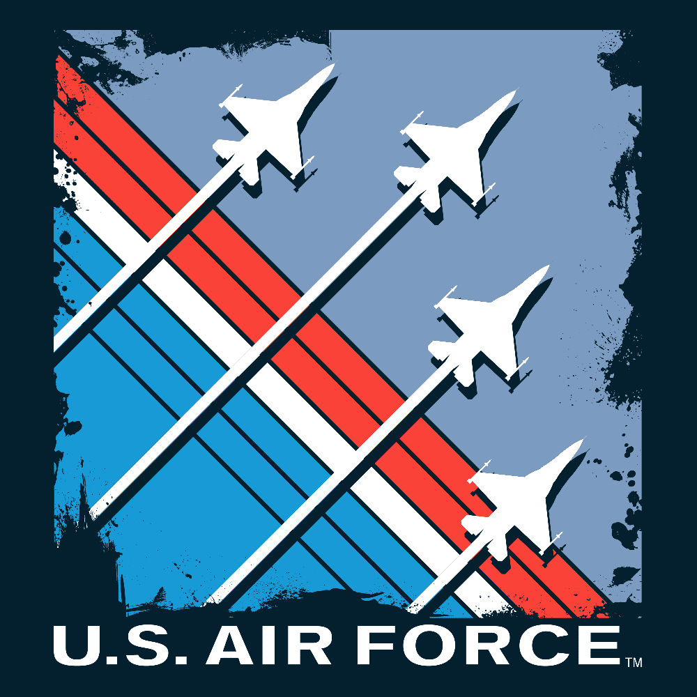 USAF - Finger-Four Formation T-Shirt - Midnight Navy - Image 4