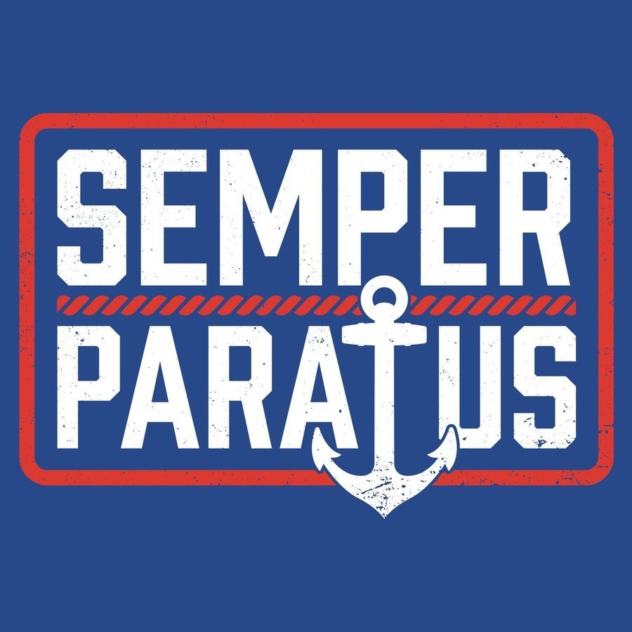 USCG - Semper Paratus T-Shirt - Royal - Image 3