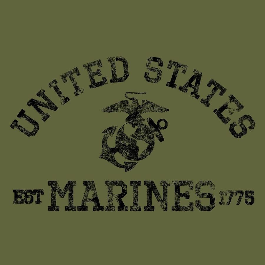 USMC - Est. 1775 T-Shirt - Military Green - Image 4