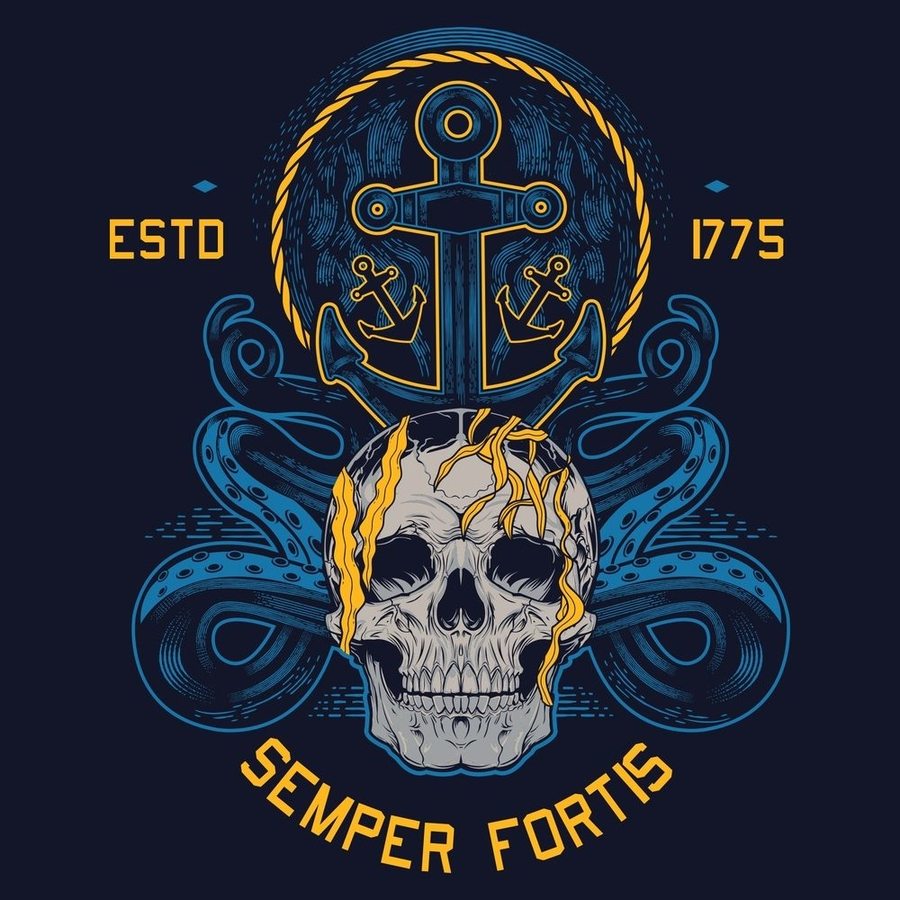 USN - Women's Semper Fortis Boyfriend Fit T-Shirt - Navy - Image 5