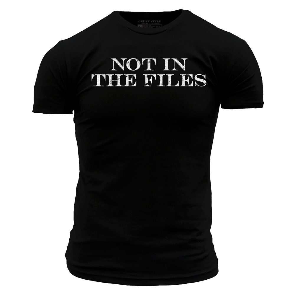 Not In The Files T-Shirt - Black