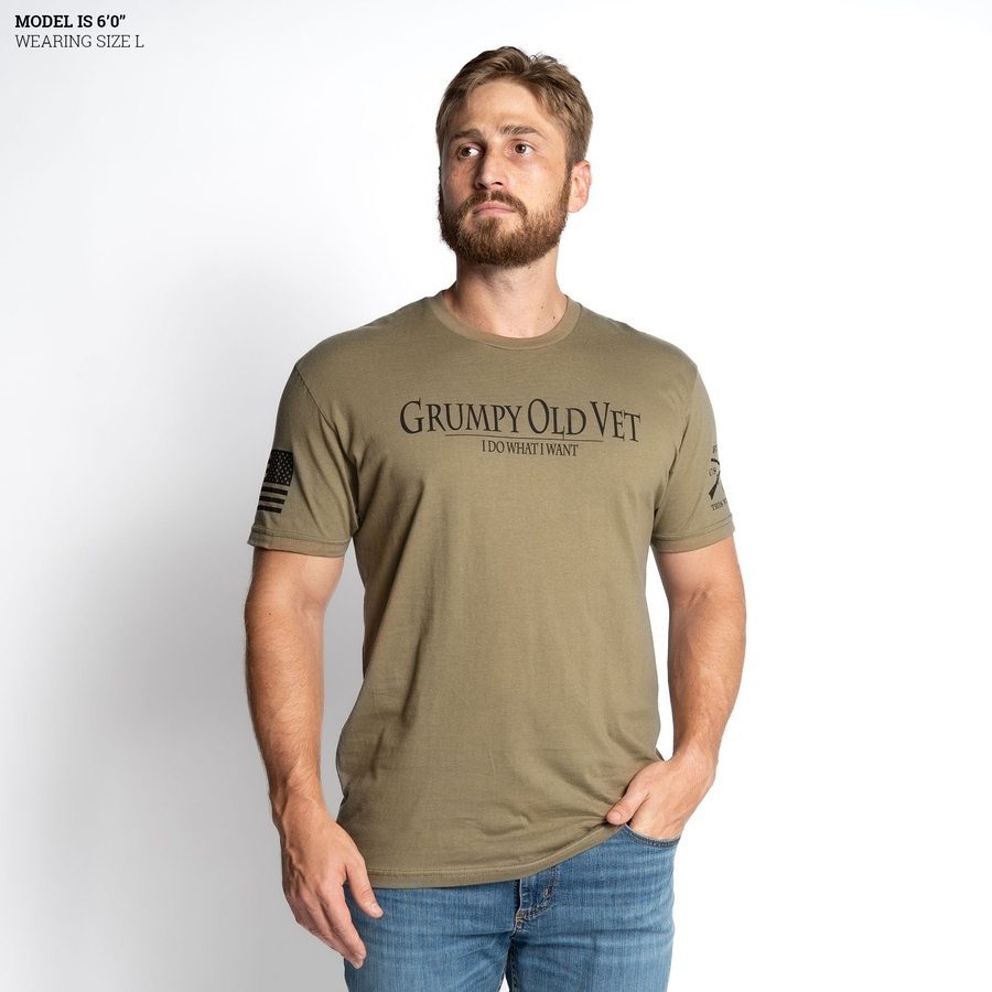 Grumpy Old Vet T-Shirt - Military Green - Image 6