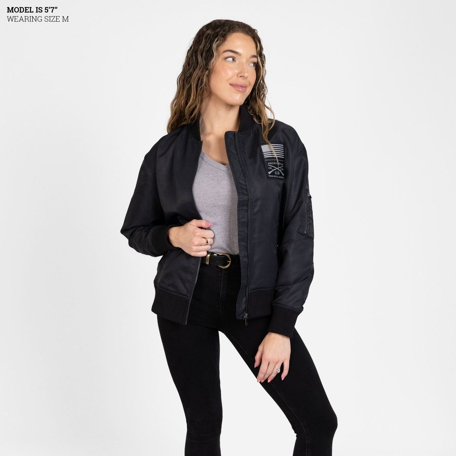 Women's Stealth Bomber Jacket - Black - Image 3