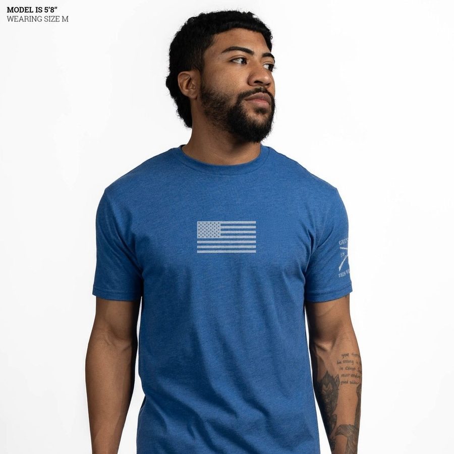Freedom Flag T-Shirt - Royal - Image 6