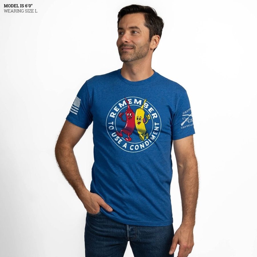 Use A Condiment T-Shirt - Royal - Image 6