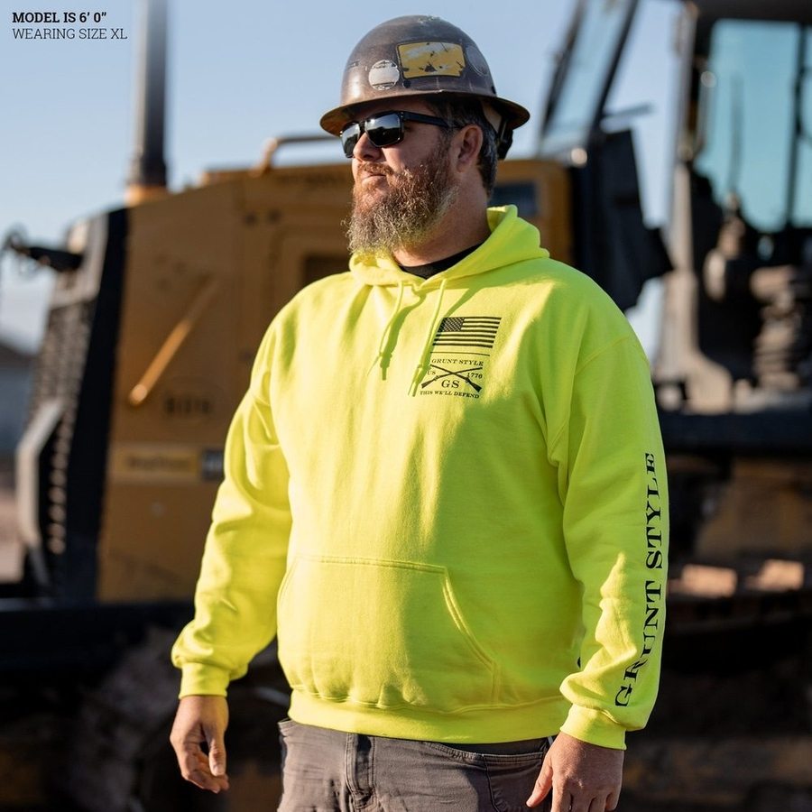 Base Hoodie - Safety Green - Image 3