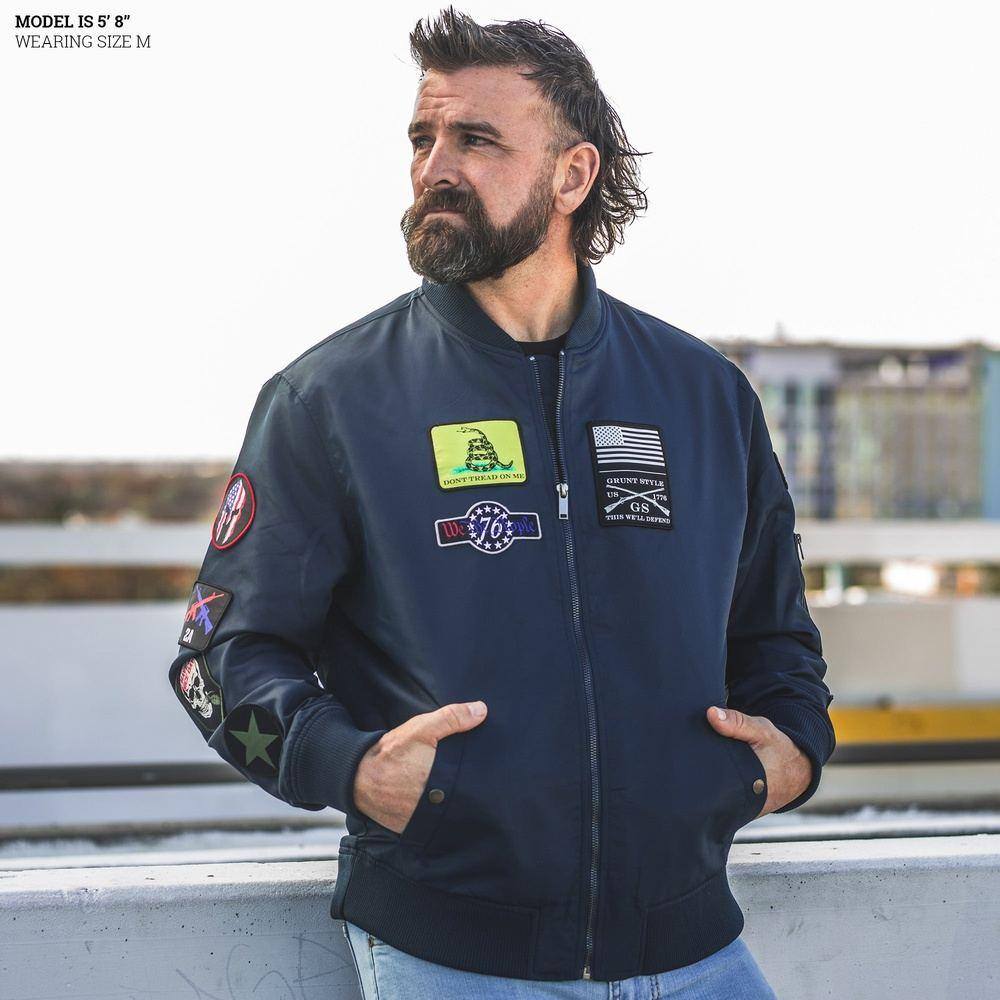 Men's Classified Bomber Jacket - Navy - Image 3