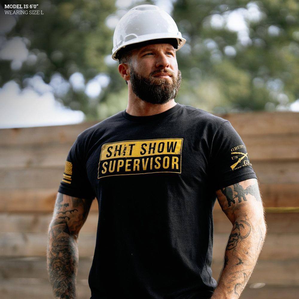 Sh*t Show Supervisor T-Shirt - Black - Image 4