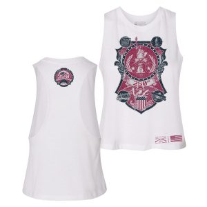 Women's 250th Commemorative Racerback Cropped Tank - White