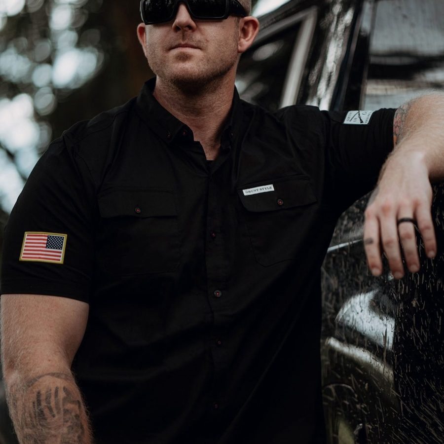 Men's Garage Button Down - Black - Image 5