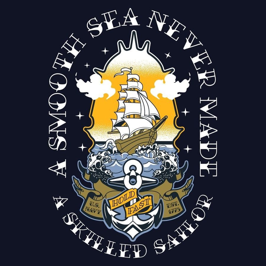 USN - Skilled Sailor T-Shirt - Navy - Image 5