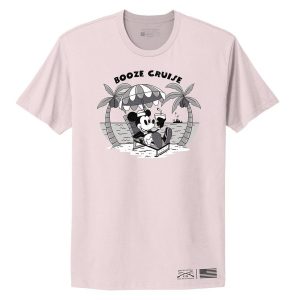Women's Booze Cruise Boyfriend Fit T-Shirt - Light Pink