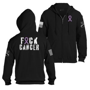 F*ck Cancer Full-Zip Hoodie - Black