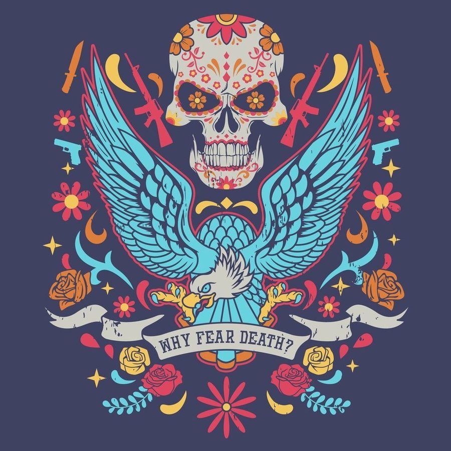 Women's Why Fear Death Slouchy Fit T-Shirt - Future Dusk - Image 3