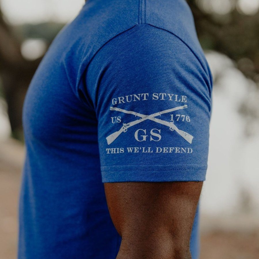 Freedom Flag T-Shirt - Royal - Image 4