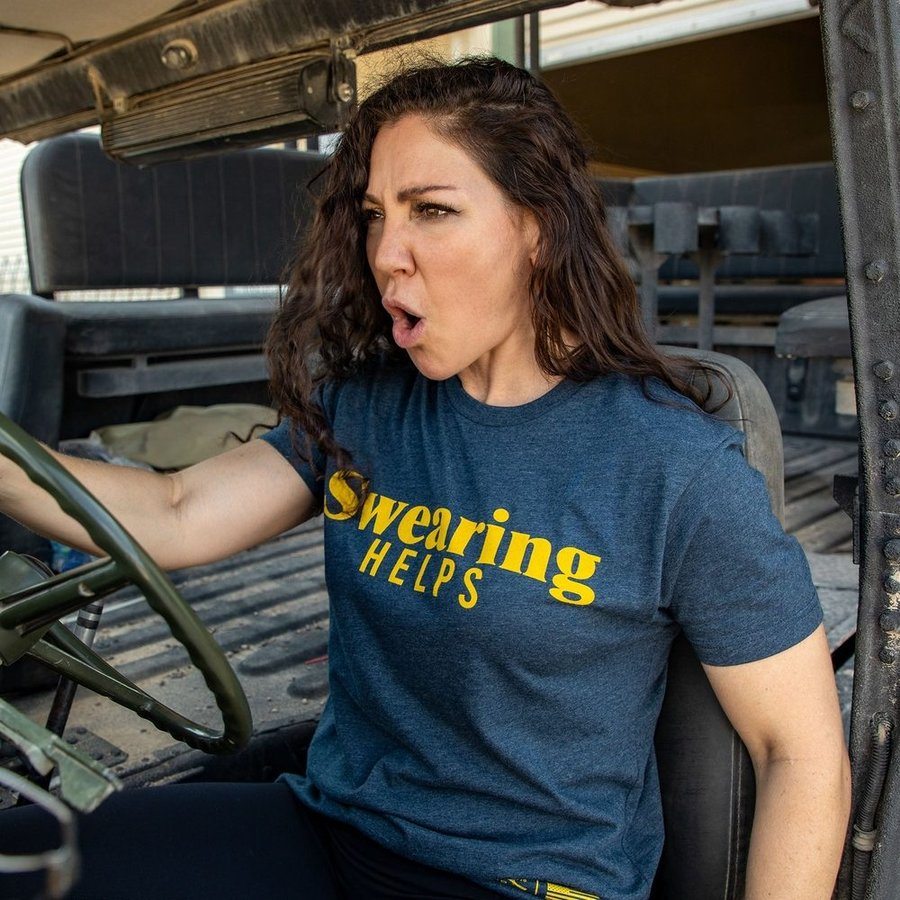 Women's Swearing Helps Boyfriend Fit T-Shirt - Midnight Navy - Image 6