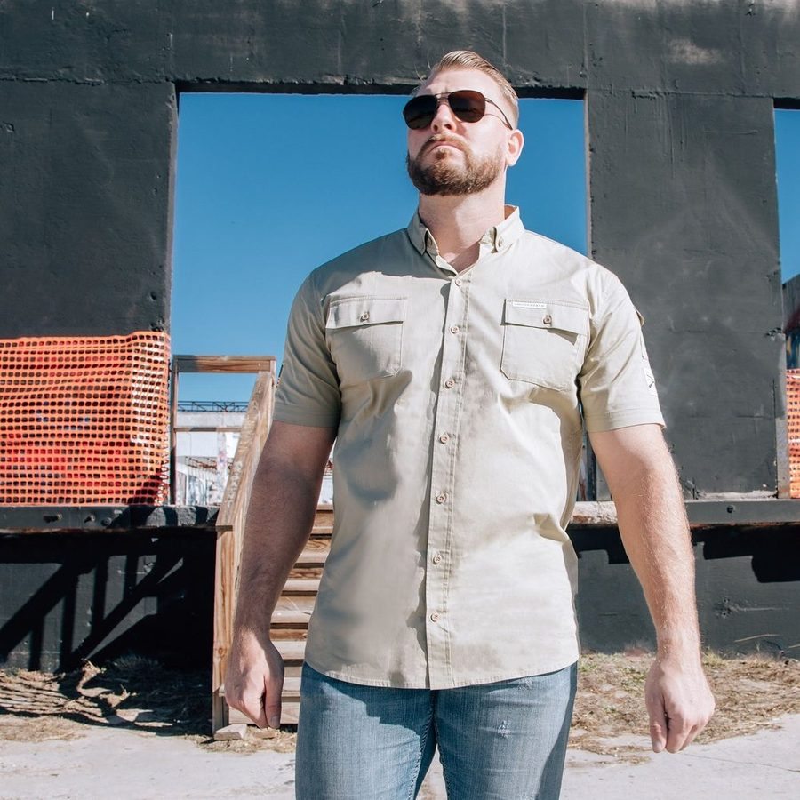 Men's Garage Button Down - Tan - Image 5