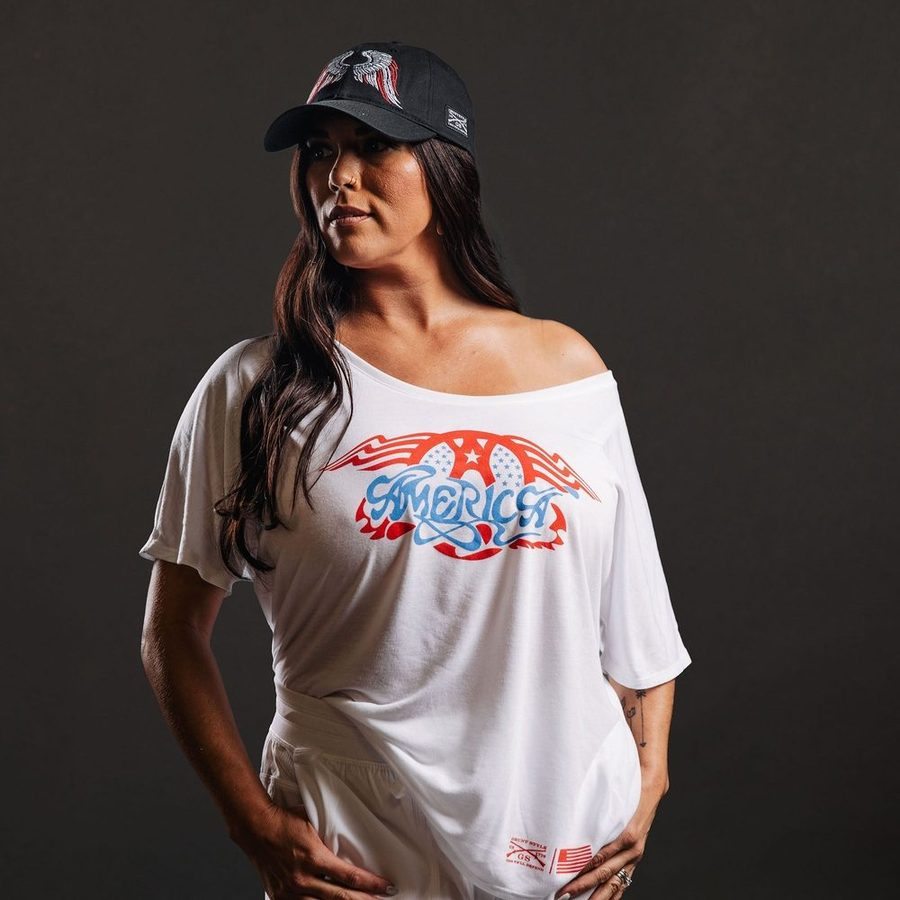 Women's AeroAmerica Slouchy Fit T-Shirt - White - Image 5