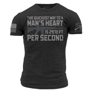 Way To A Heart T-Shirt - Charcoal