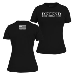 Women's Defend The Children Slim Fit T-Shirt - Black