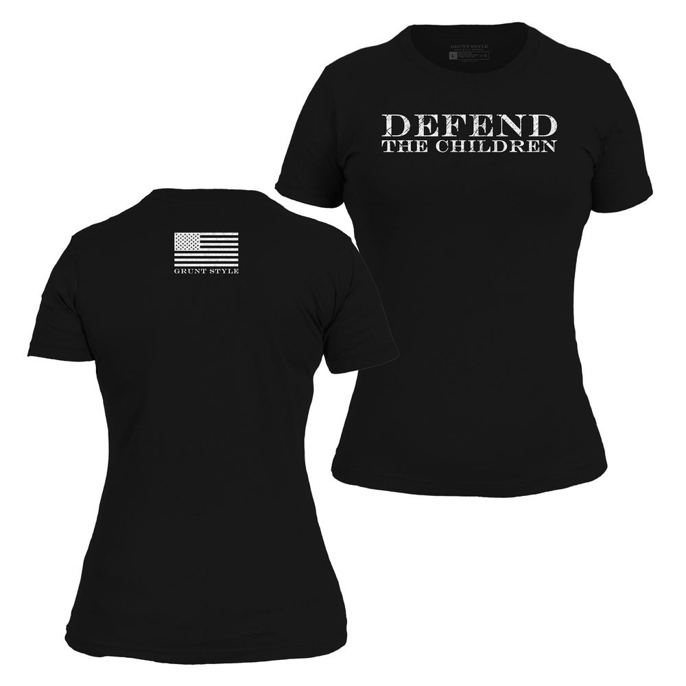Women's Defend The Children Slim Fit T-Shirt - Black
