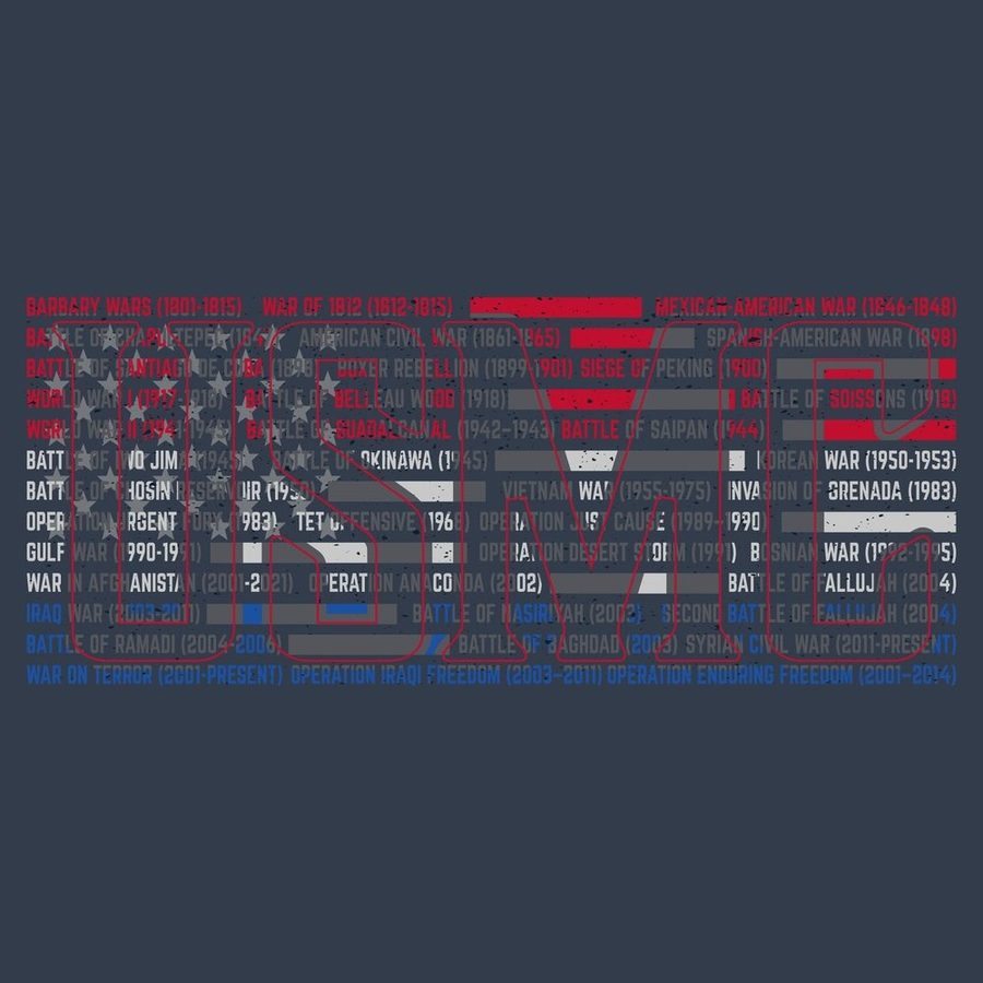 USMC - Through The Ages T-Shirt - Navy - Image 3