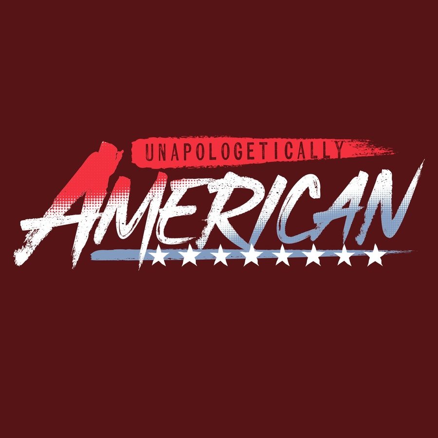 Women's Unapologetically American V-Neck - Red Plum - Image 3