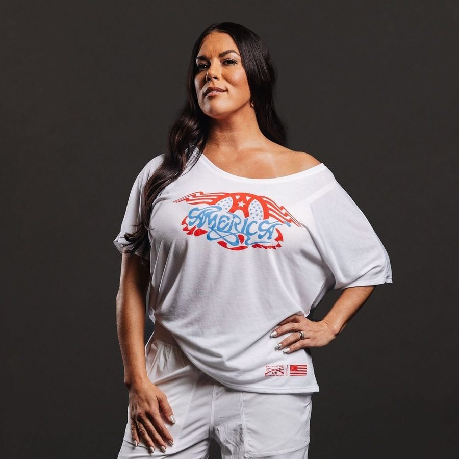 Women's AeroAmerica Slouchy Fit T-Shirt - White - Image 3
