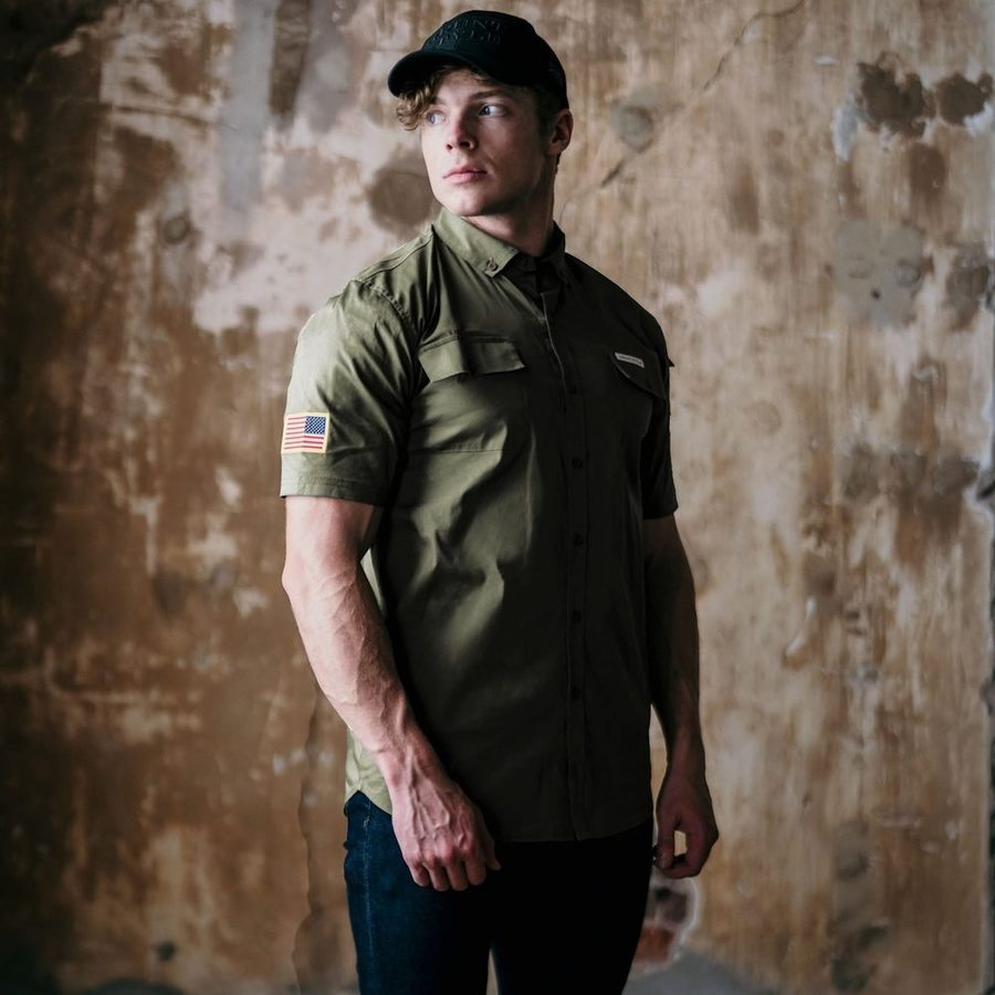 Men's Garage Button Down - Military Green - Image 5