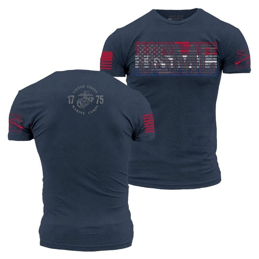 USMC - Through The Ages T-Shirt - Navy