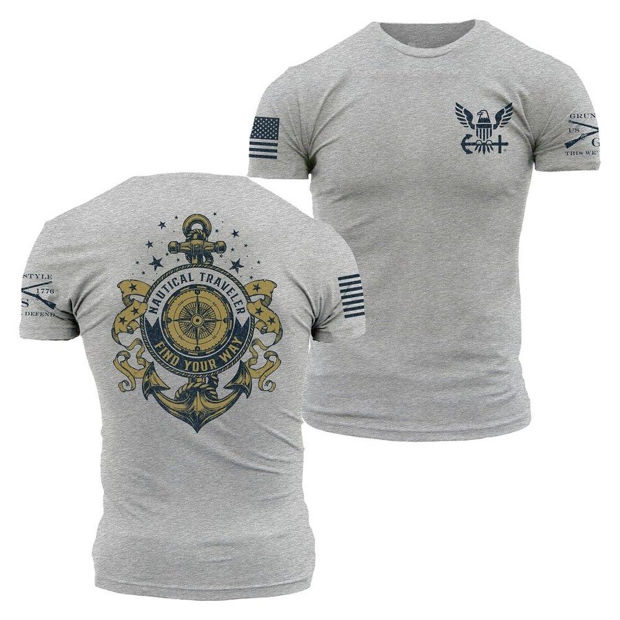 USN - Nautical Traveler T-Shirt - Athletic Heather