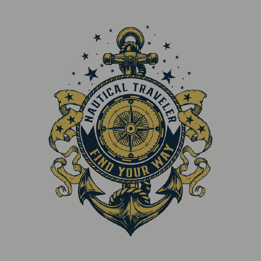 USN - Nautical Traveler T-Shirt - Athletic Heather - Image 3