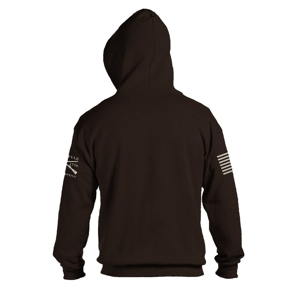Basic Full-Zip Hoodie - Dark Chocolate - Image 2