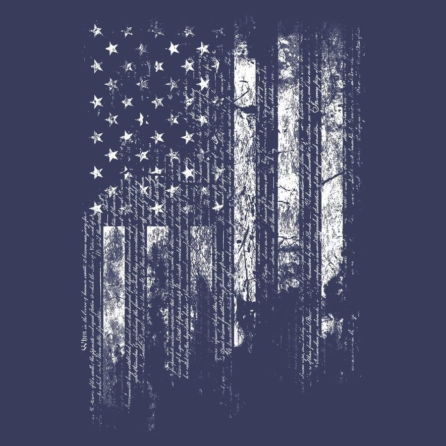 Women's 1776 Flag Boyfriend Fit T-Shirt - Future Dusk - Image 6
